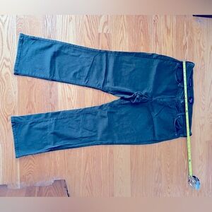 Olive green straight leg jeans